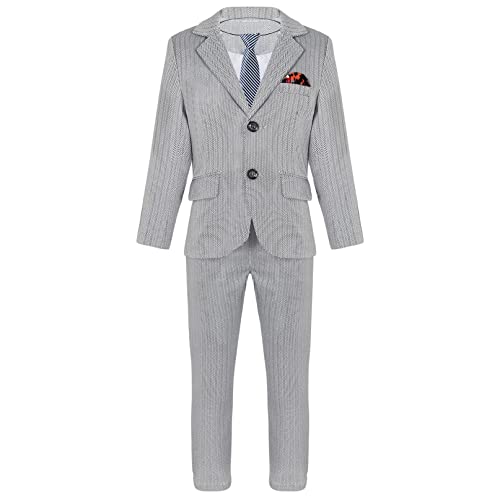 YiZYiF 5 TLG. Kinder/Baby Jungen Anzug Gentleman Anzug Spielanzug Insgesamt Outfit mit Coat Mantel Taufe Smoking Anzug...