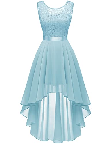 Berylove Konfirmationskleider Abendkleider Elegant für Hochzeit Brautjungfernkleider Damen Cocktailkleid Vokuhila Kleid...