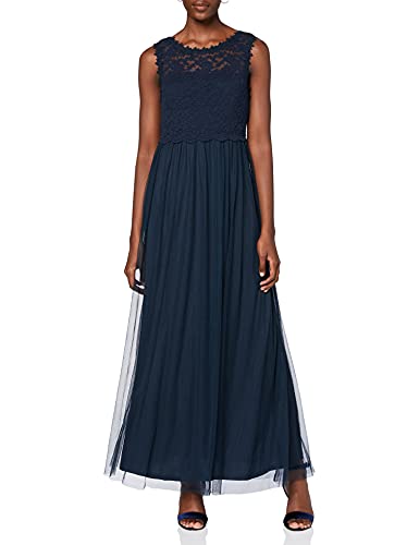 Vila Damen Vilynnea Maxi Dress - Noos Partykleid, Total Eclipse, 38 EU