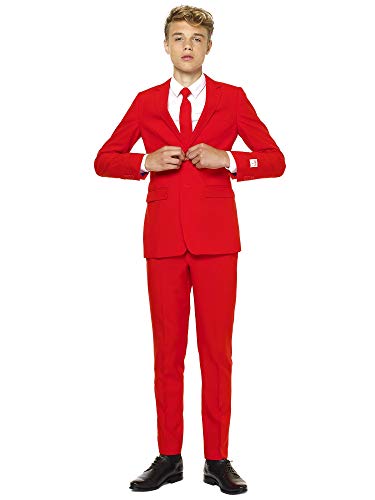 OppoSuits Lustige Verrückt Anzüge für Jungen 10 - 16 Jahre alt - Kommt mit Jacke, Hose und Krawatte Red Devil 170/176...