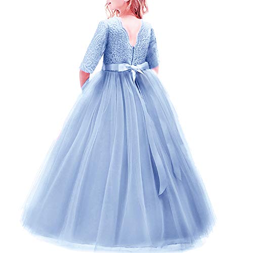 IBTOM CASTLE Elegant Prinzessin Kleid Mädchen Abendkleid für Hochzeit Brautjungfer Blumenmädchen Geburtstag Party...