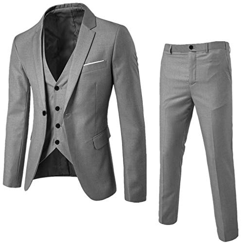 Anzug Herren Slim Fit 3 Teilig Anzüge Herrenanzug Sakko für Hochzeit Langarm Business Hosen Lang Anzughose Eleganter...