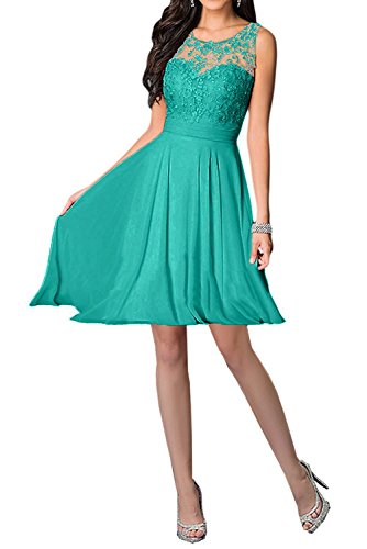 Charmant Damen Herrlich Chiffon Abendkleider Partykleider Abschlussballkleider Knielang Kurz Jugendweihe Kleider -42...