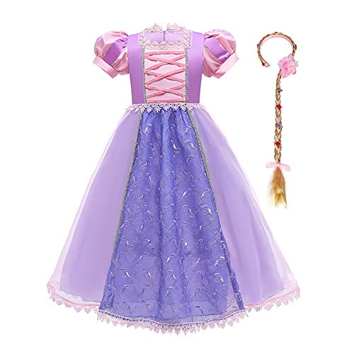 FYMNSI Kinder Mädchen Prinzessin Rapunzel Kostüm Sofia Halloween Fasching Karneval Cosplay Verkleidung Weihnachten...