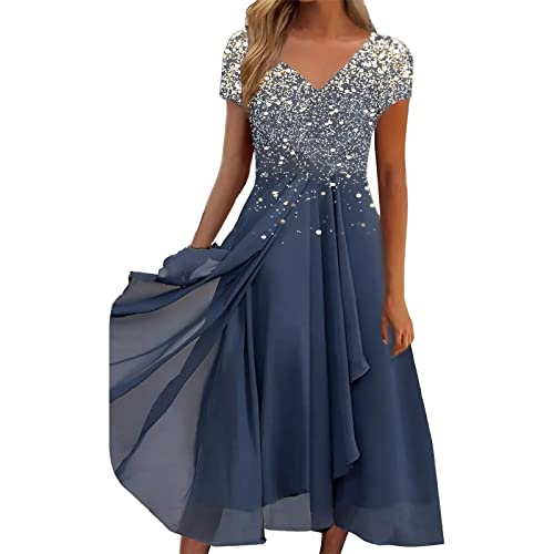 Generic Damen Kleider Spitzenkleid Chiffon Cocktailkleid Festliches Ballkleid Brautjungfernkleider Für Hochzeit Midi...