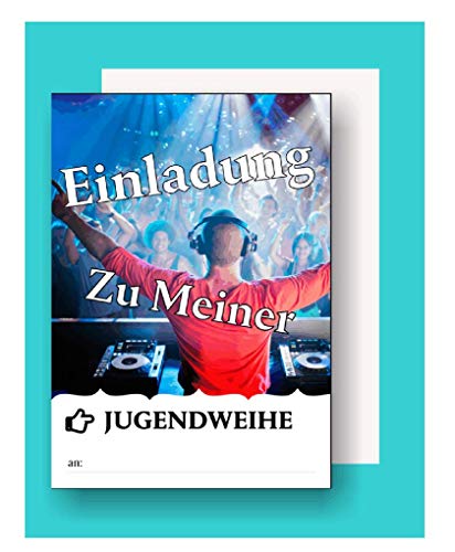 Feste Feiern zur Jugendweihe 10x Einladungskarte Klappkarte Umschlag Einladung personalisierbar Endlich Erwachsen...